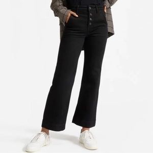 Everlane Button Fly Wide Leg Jeans, Black – size 27